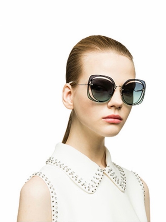 Miu Miu Women\'s Gradient Blue Cut Out Sunglasses SMU54S main image 6